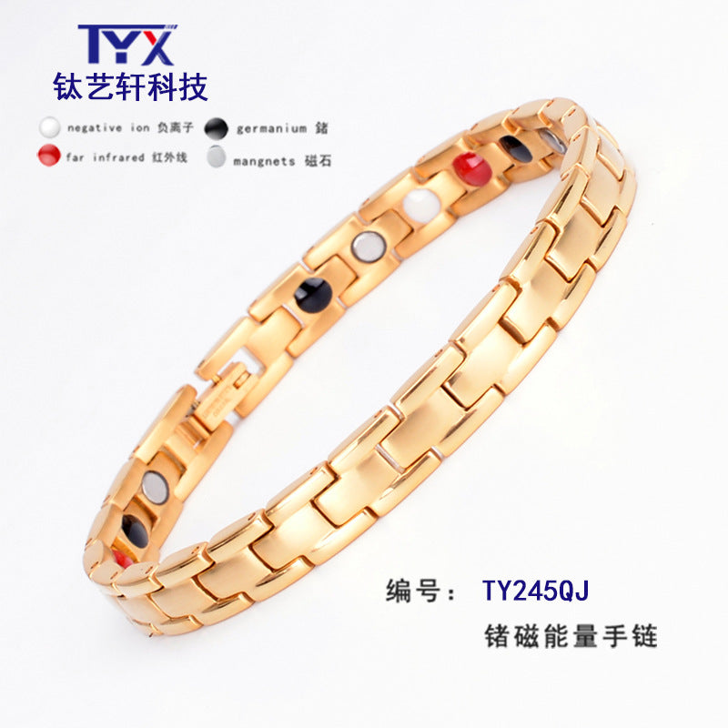 Fashion Accessories Ty245 European and American Popular Stainless Steel Women's Bracelet Titanium Steel Jewelry Men's Spot Wholesale Simple Style
