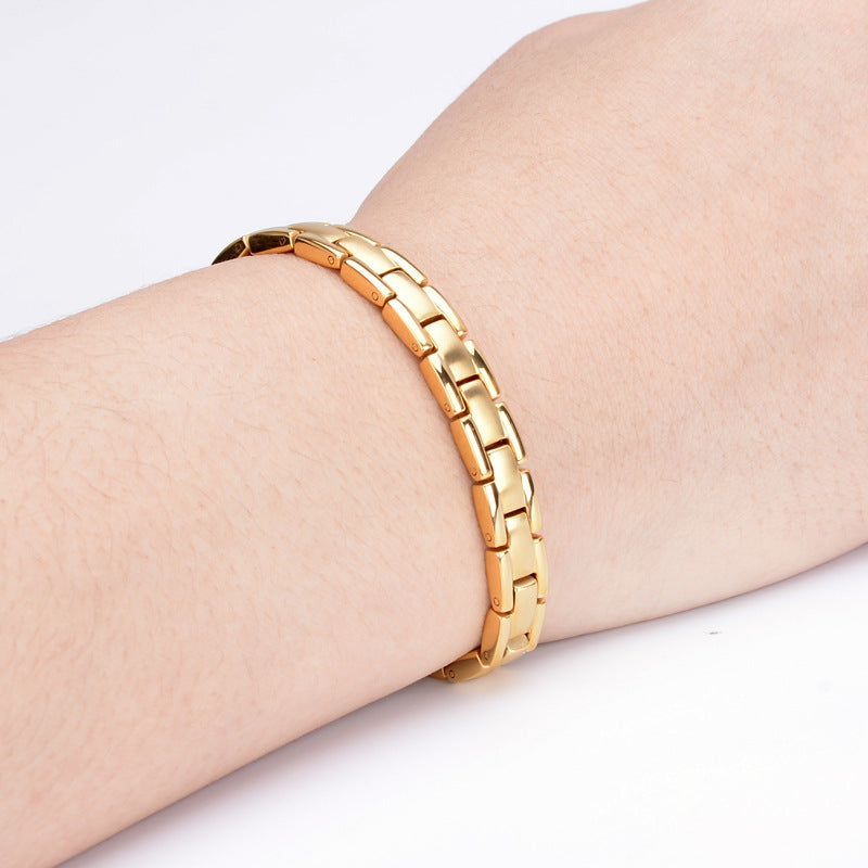 Fashion Accessories Ty245 European and American Popular Stainless Steel Women's Bracelet Titanium Steel Jewelry Men's Spot Wholesale Simple Style