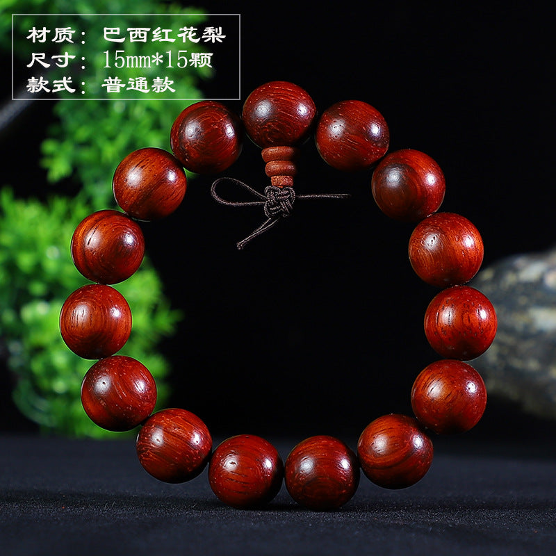 Brazil red sandalwood bracelet 2.0 safflower pear bracelet men's and women's lovers jewelry wooden play mahogany beads manufacturers