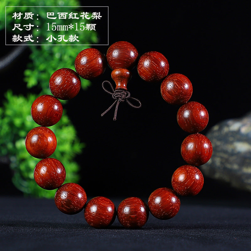 Brazil red sandalwood bracelet 2.0 safflower pear bracelet men's and women's lovers jewelry wooden play mahogany beads manufacturers