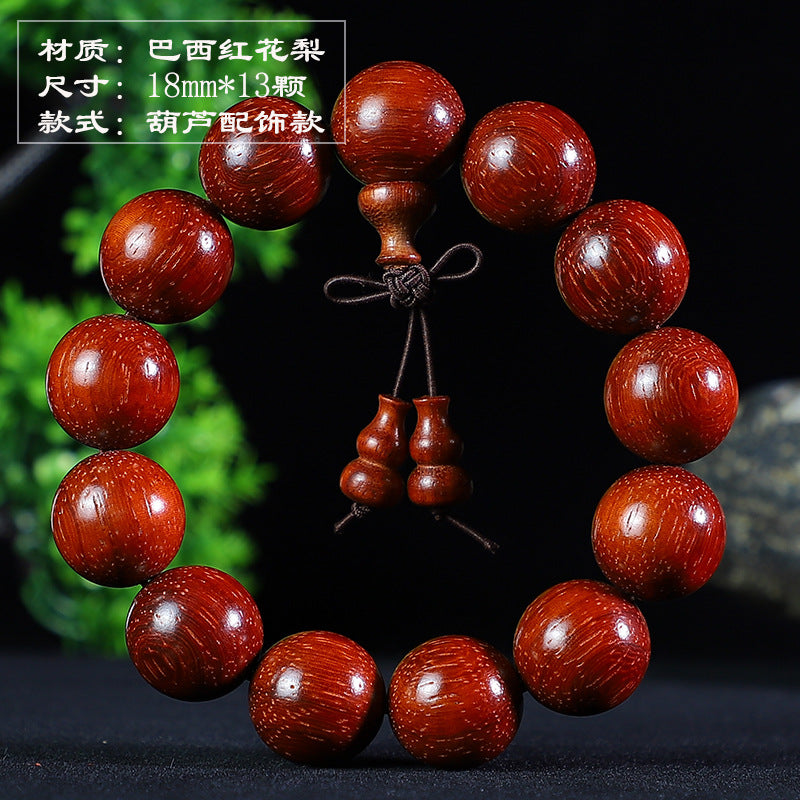 Brazil red sandalwood bracelet 2.0 safflower pear bracelet men's and women's lovers jewelry wooden play mahogany beads manufacturers