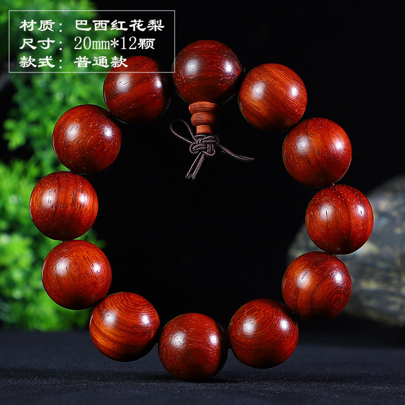 Brazil red sandalwood bracelet 2.0 safflower pear bracelet men's and women's lovers jewelry wooden play mahogany beads manufacturers