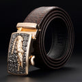 Men's Genuine Leather Belt Crocodile Pattern Belt Men's Belt Wholesale Automatic Buckle Belt Micro Factory Spot