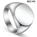 Fashion simple gold smooth round head men's finger wrench European and American domineering men's titanium steel ring all-match men's jewelry