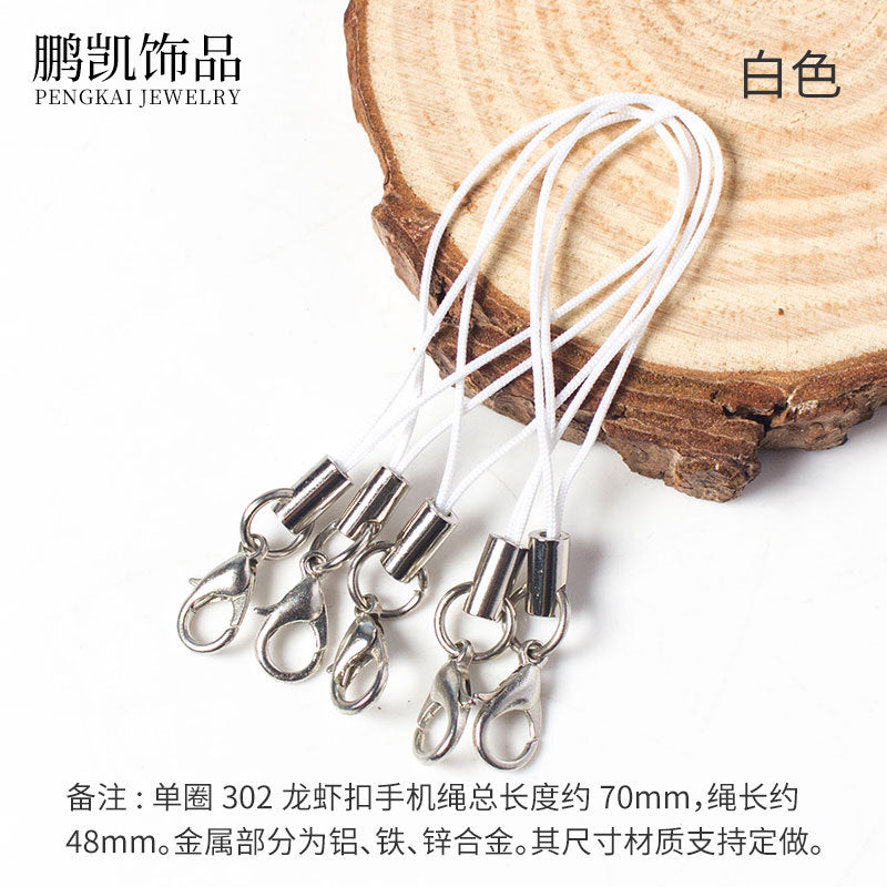 diy accessories lobster clasp mobile phone rope colorful lanyard handmade pendant rope mobile phone chain pendant rope hand rope