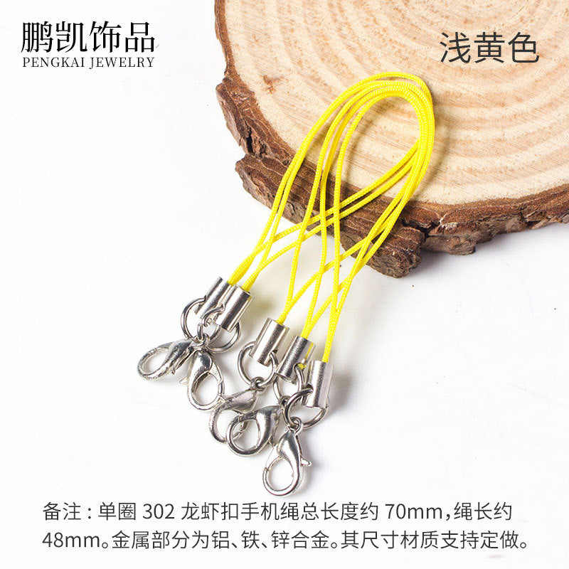 diy accessories lobster clasp mobile phone rope colorful lanyard handmade pendant rope mobile phone chain pendant rope hand rope