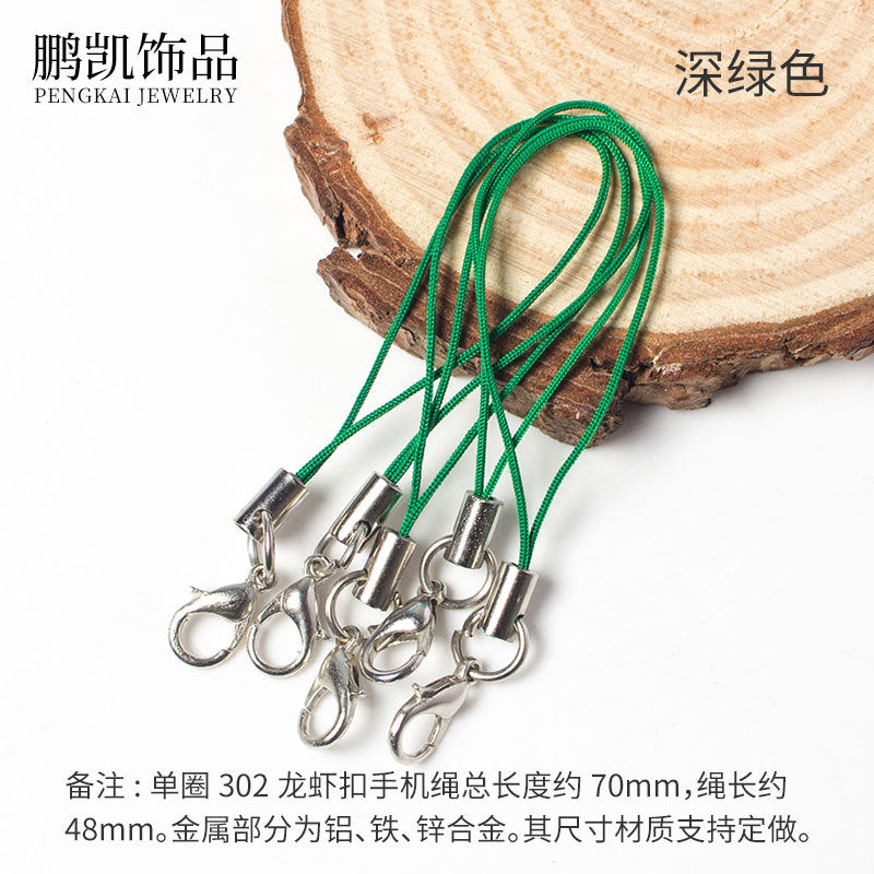 diy accessories lobster clasp mobile phone rope colorful lanyard handmade pendant rope mobile phone chain pendant rope hand rope