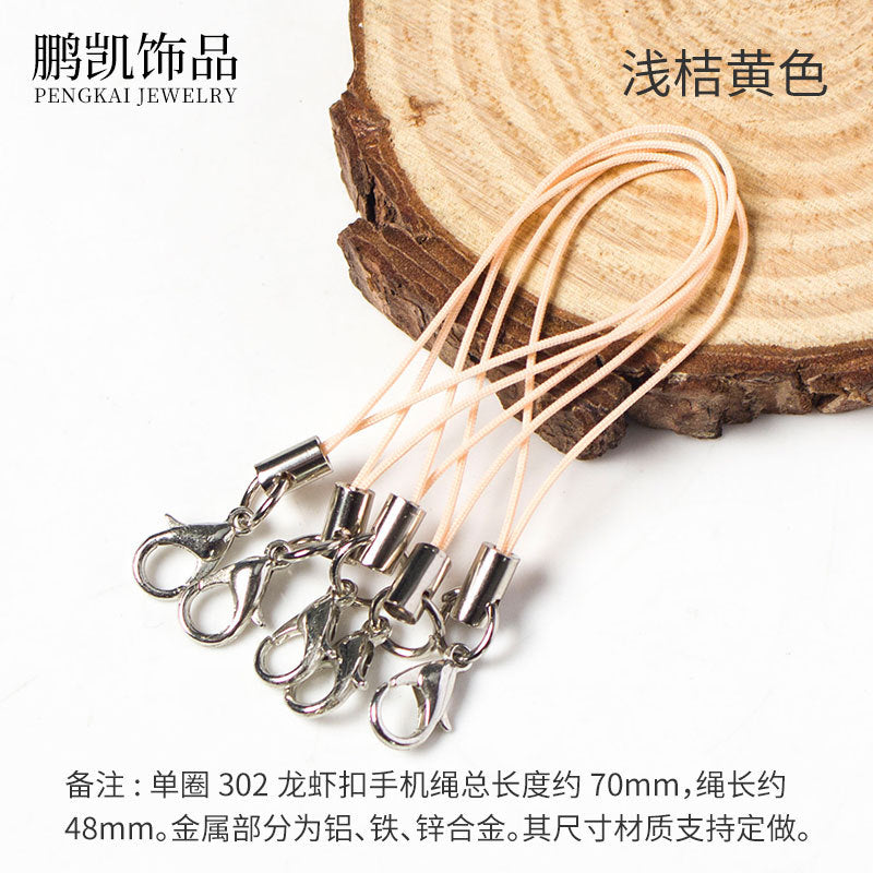 diy accessories lobster clasp mobile phone rope colorful lanyard handmade pendant rope mobile phone chain pendant rope hand rope