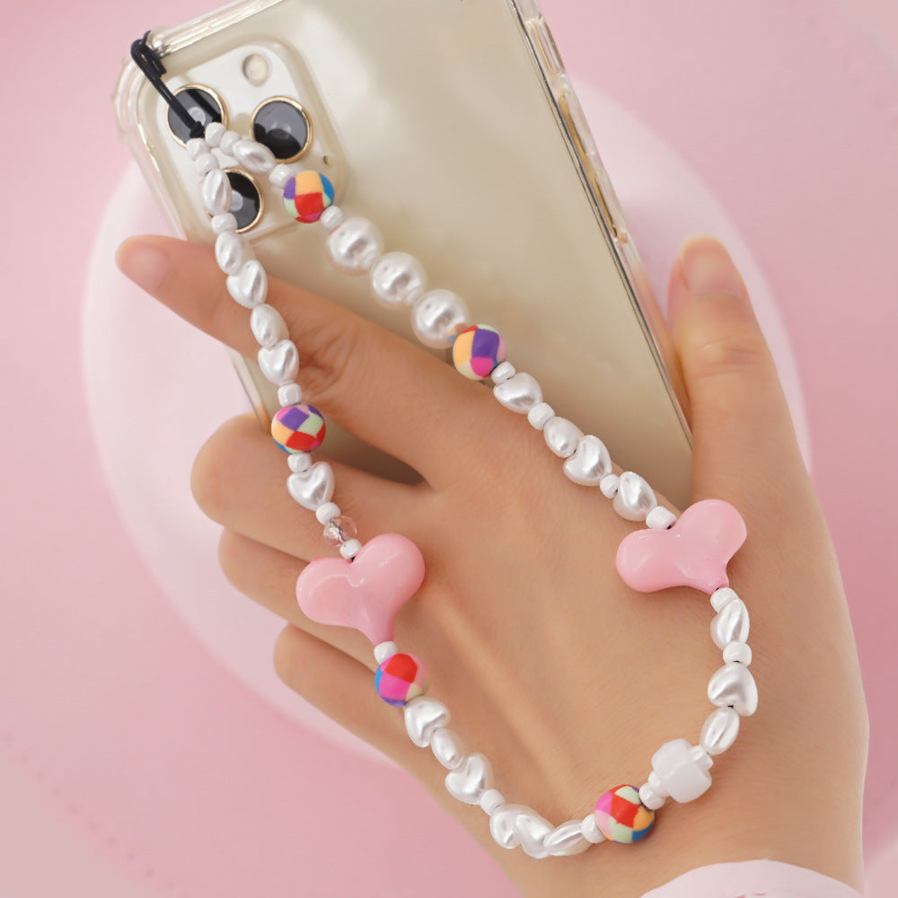 Factory direct supply handmade beaded mobile phone lanyard bluetooth speaker lanyard flashlight fan selfie stick U disk sling