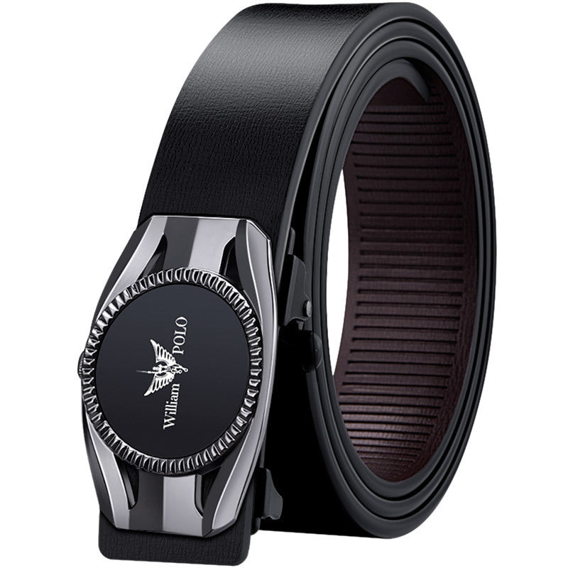 Emperor Paul Belt Men's Genuine Leather Belt Alloy Buckle Waistband Guangzhou Belt Men's High-End Wholesale
