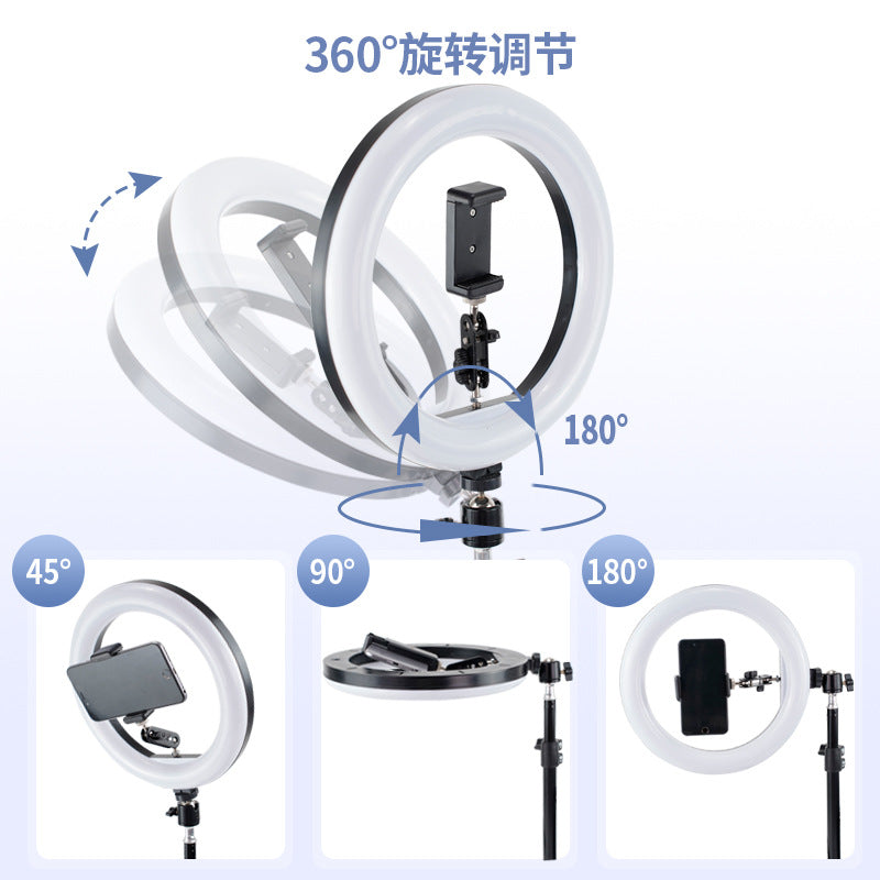 Cross-Border Hot-Selling Mobile Phone Desktop Overhead Shooting Stand with Fill Light Set, Foldable Photography and Live Streaming Stand