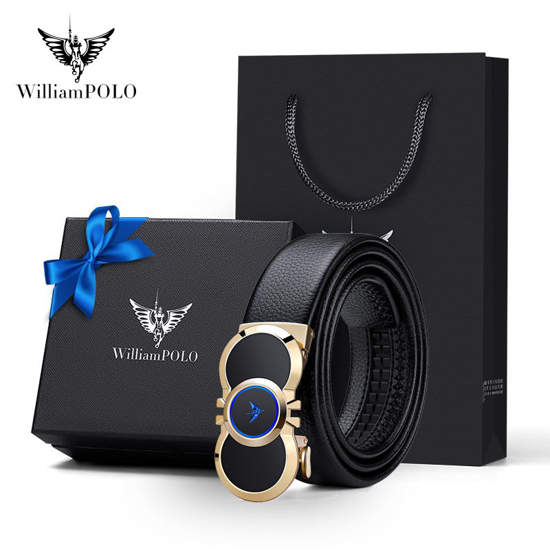 Emperor Paul Men's Belt Genuine Leather Inner Wear High-End Automatic Buckle Men's Belt Casual Belt Men's Wholesale