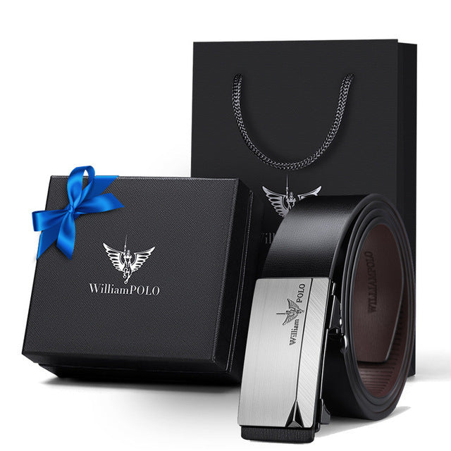 Emperor Paul Belt Men's Genuine Leather Belt Alloy Buckle Waistband Guangzhou Belt Men's High-End Wholesale