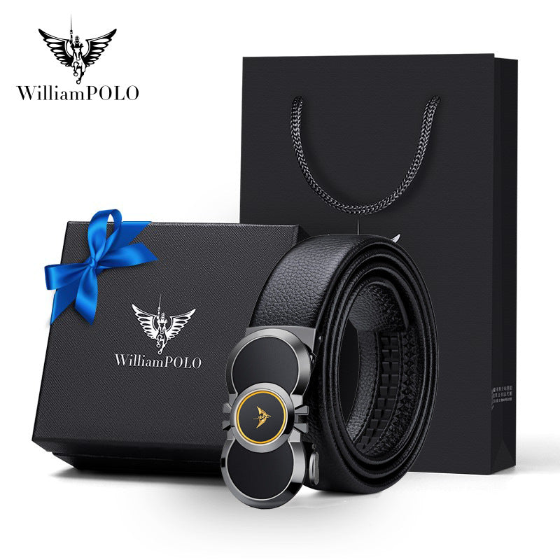 Emperor Paul Men's Belt Genuine Leather Inner Wear High-End Automatic Buckle Men's Belt Casual Belt Men's Wholesale