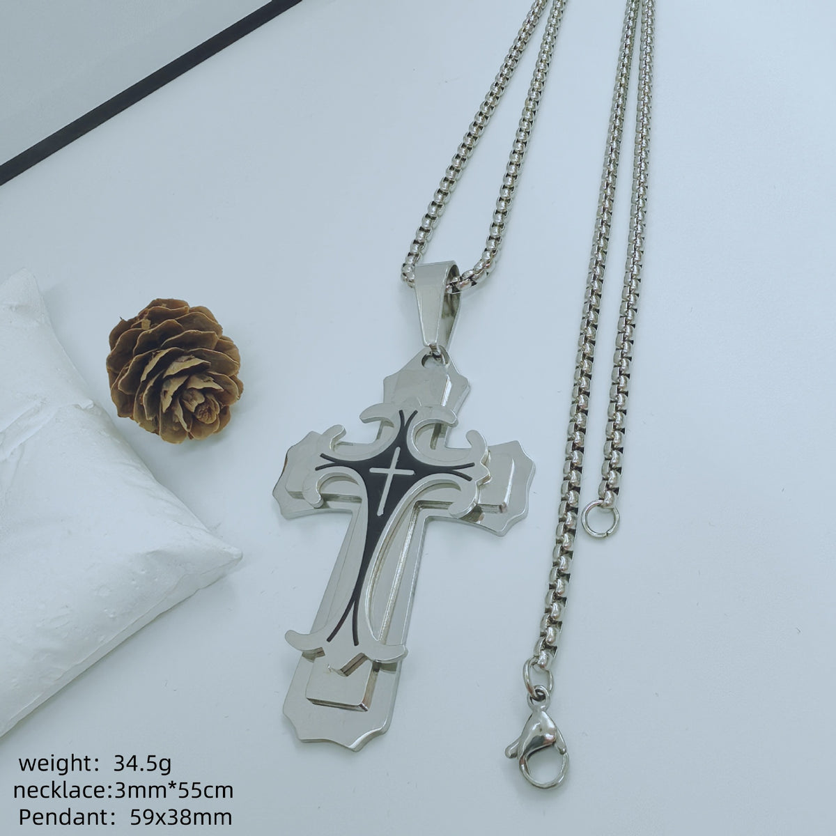 Factory direct Amazon AliExpress European and American fashion personality stainless steel men's pendant necklace wholesale