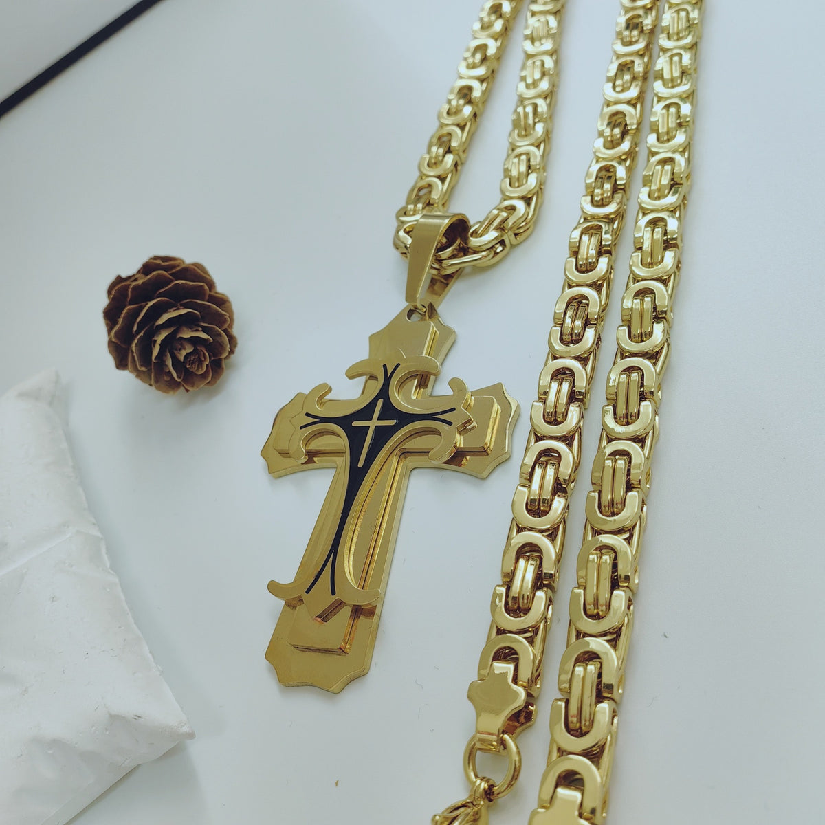 Factory direct Amazon AliExpress European and American fashion personality stainless steel men's pendant necklace wholesale