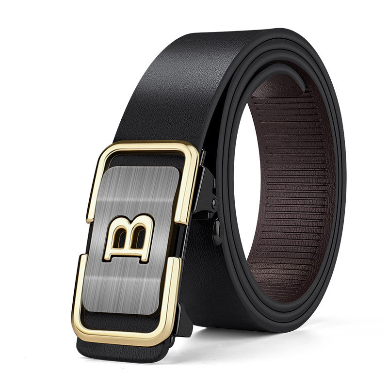 Emperor Paul men's leather belt men's inner wear automatic buckle belt men's cowhide pants belt men's wholesale