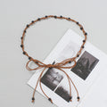Dress belt Women's 2023 new Korean style accessories Pearl beam waist chain waist rope fairy dress decoration High sense