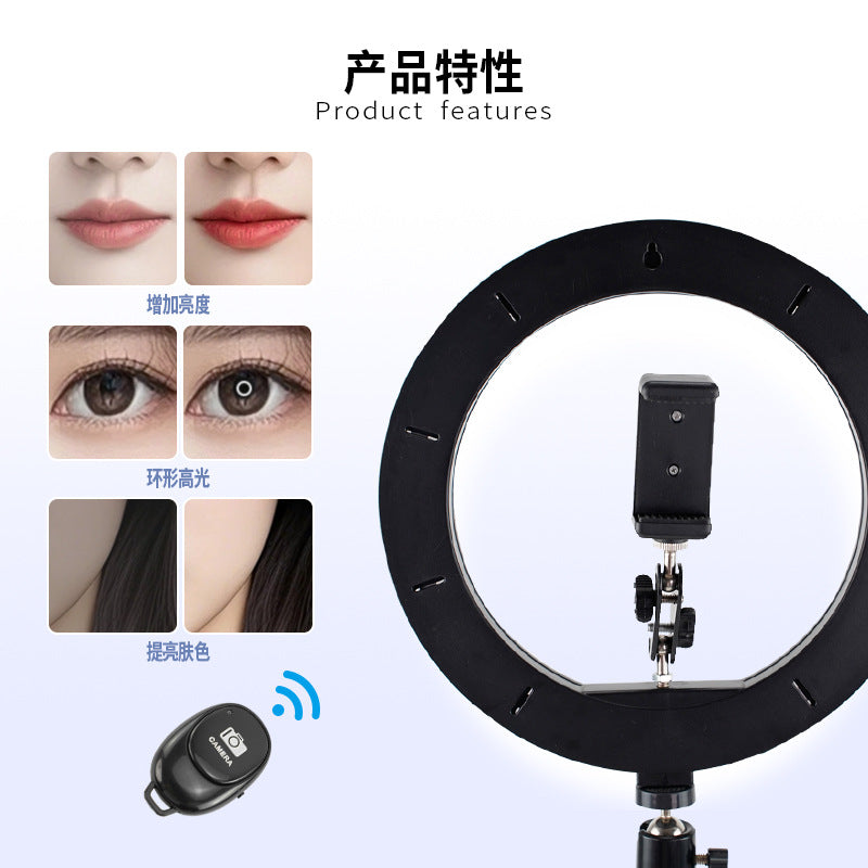 Cross-Border Hot-Selling Mobile Phone Desktop Overhead Shooting Stand with Fill Light Set, Foldable Photography and Live Streaming Stand