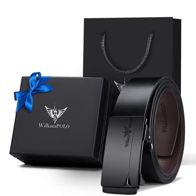 Emperor Paul Belt Men's Genuine Leather Belt Alloy Buckle Waistband Guangzhou Belt Men's High-End Wholesale
