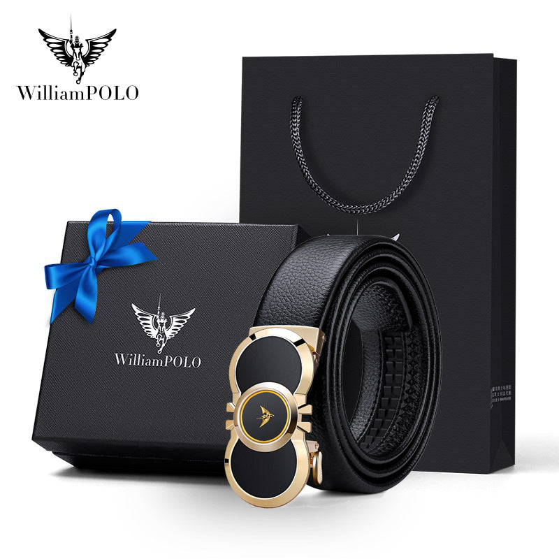 Emperor Paul Men's Belt Genuine Leather Inner Wear High-End Automatic Buckle Men's Belt Casual Belt Men's Wholesale