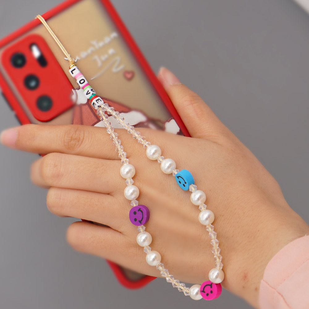 Factory direct supply handmade beaded mobile phone lanyard bluetooth speaker lanyard flashlight fan selfie stick U disk sling