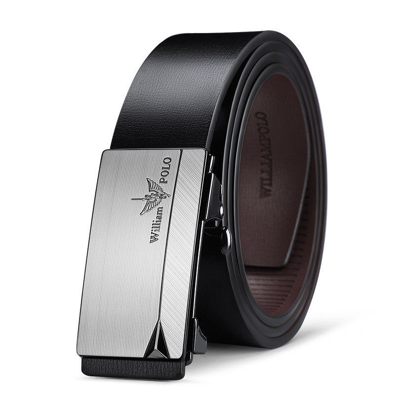 Emperor Paul Belt Men's Genuine Leather Belt Alloy Buckle Waistband Guangzhou Belt Men's High-End Wholesale