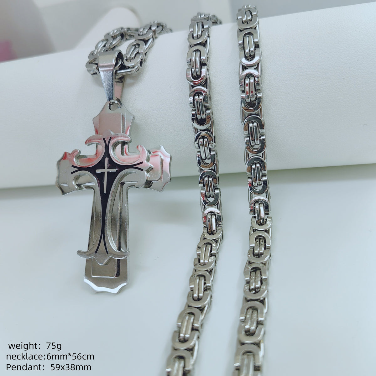 Factory direct Amazon AliExpress European and American fashion personality stainless steel men's pendant necklace wholesale