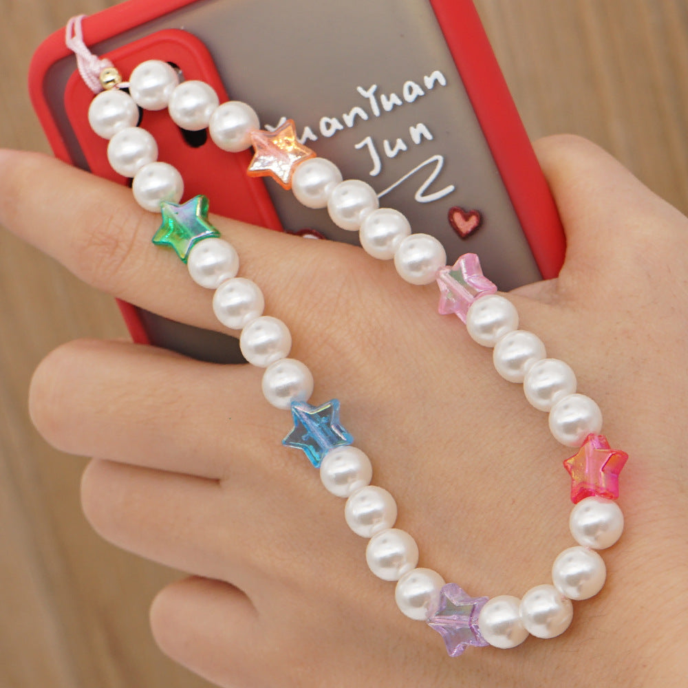 Factory direct supply handmade beaded mobile phone lanyard bluetooth speaker lanyard flashlight fan selfie stick U disk sling