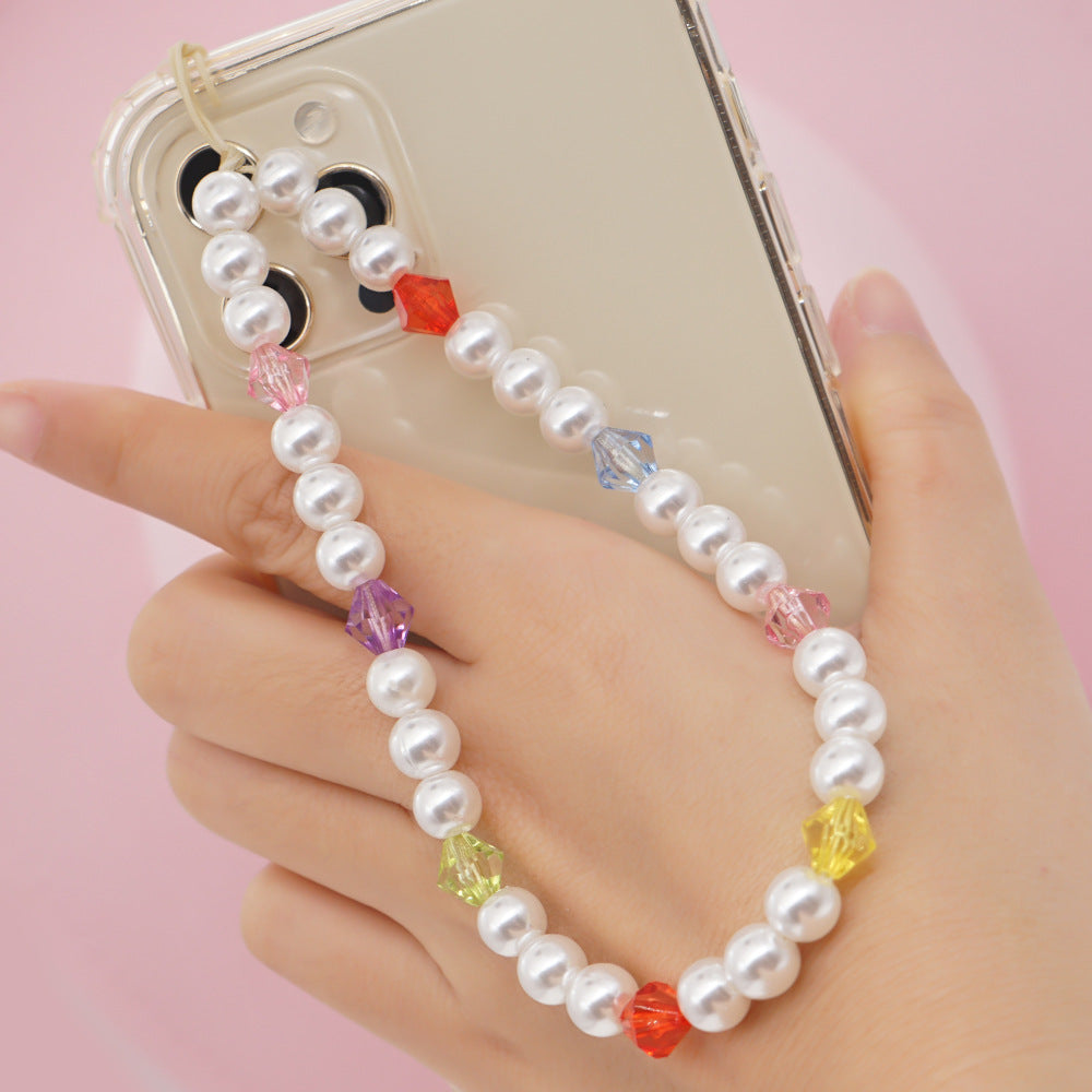 Factory direct supply handmade beaded mobile phone lanyard bluetooth speaker lanyard flashlight fan selfie stick U disk sling