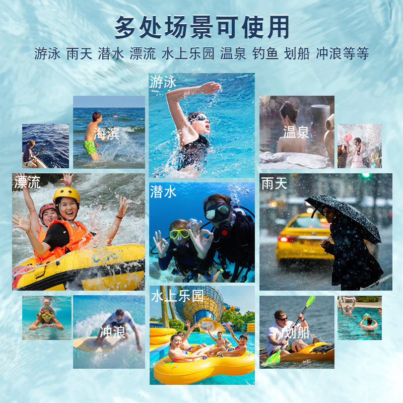 Cross-Border Mobile Phone Waterproof Bag with Touch Screen, Swimming Airbag Mobile Phone Case, Outdoor Rafting Portable Takeaway Transparent Mobile Phone Bag