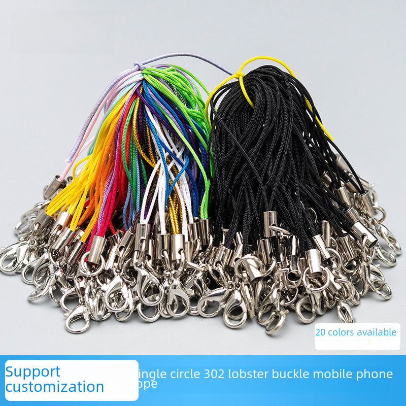 diy accessories lobster clasp mobile phone rope colorful lanyard handmade pendant rope mobile phone chain pendant rope hand rope