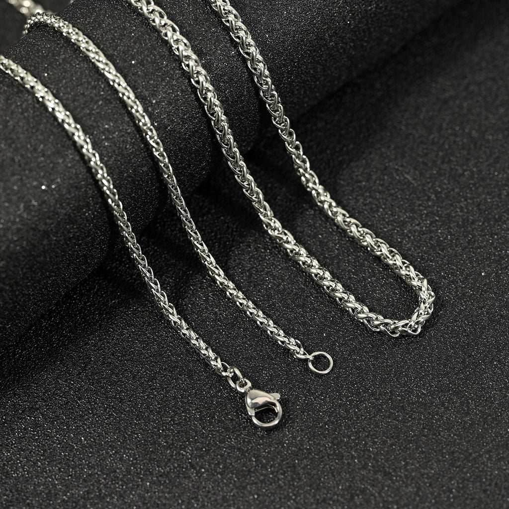 Stainless Steel Necklace Keel Chain Cross-Border Men's Sweater Chain Versatile Flower Basket Chain Titanium Steel Necklace Jewelry Accessories