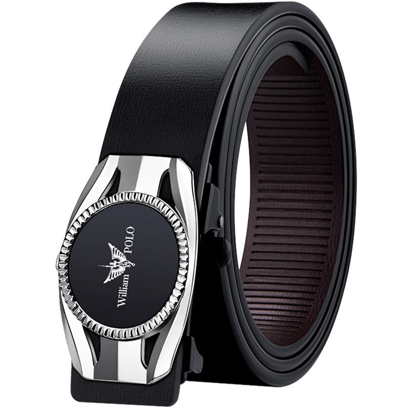 Emperor Paul Belt Men's Genuine Leather Belt Alloy Buckle Waistband Guangzhou Belt Men's High-End Wholesale