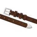 Genuine Leather Distressed Hardware Crescent Belt for Women, Trendy Retro Punk Original Design Brand Cowhide Belt