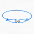 Cross-border supply of foreign trade hand-woven couples stainless steel DIY hand rope three-color three-ring hand rope adjustable bracelet