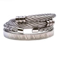 Men's three-in-one punk six-color stainless steel bracelet cross-border for manufacturers first-hand titanium steel European and American fashion jewelry
