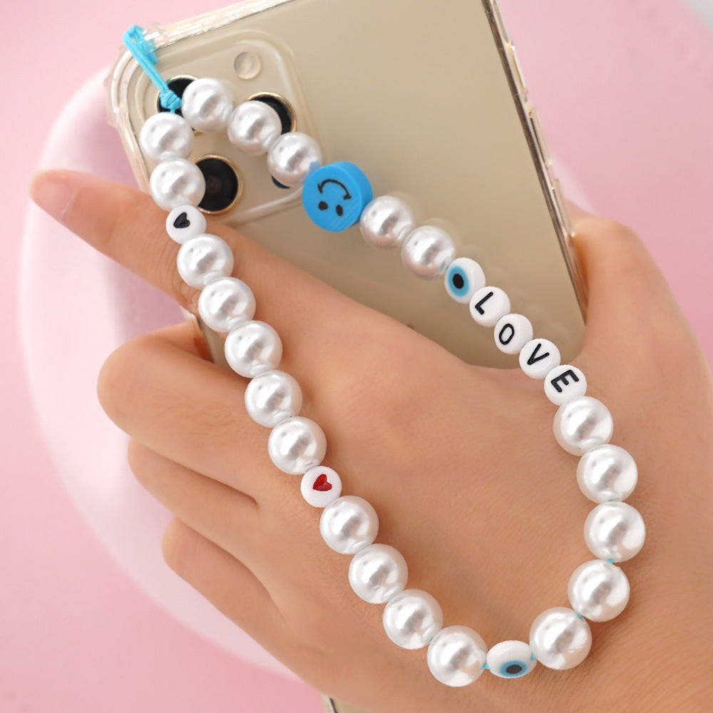Factory direct supply handmade beaded mobile phone lanyard bluetooth speaker lanyard flashlight fan selfie stick U disk sling