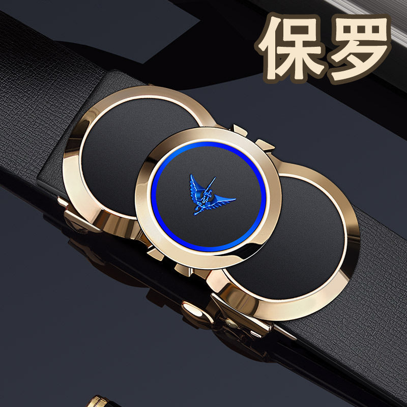 Emperor Paul Men's Belt Genuine Leather Inner Wear High-End Automatic Buckle Men's Belt Casual Belt Men's Wholesale