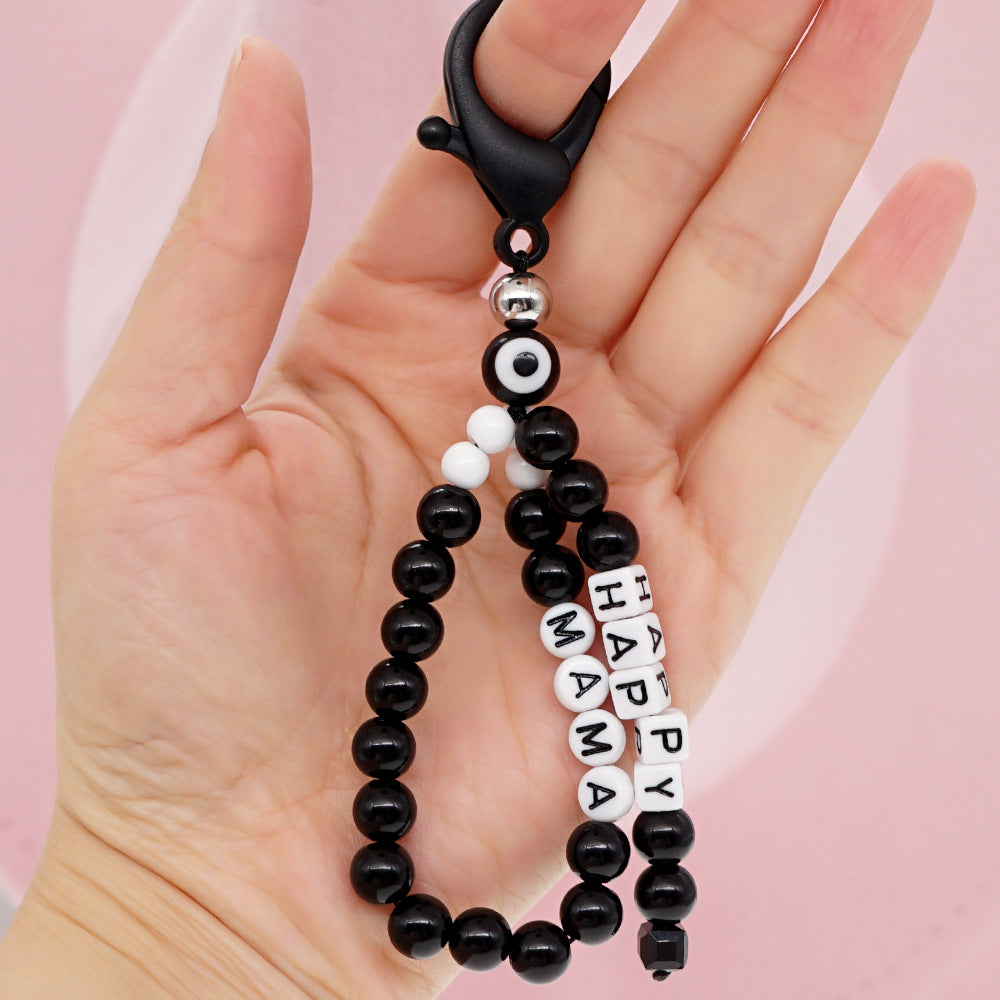 Factory direct supply handmade beaded mobile phone lanyard bluetooth speaker lanyard flashlight fan selfie stick U disk sling