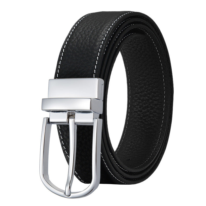 Customized Cowhide Leather Belt Cross-Border European and American Girdle Design with Pictures and Samples, Engraved Buckle Logo Decorative Leather Belt