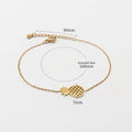 Justop European and American Twist Chain Vintage Cross-Border Jewelry Stainless Steel Bracelet Electroplated 18K Gold Adjustable Bracelet