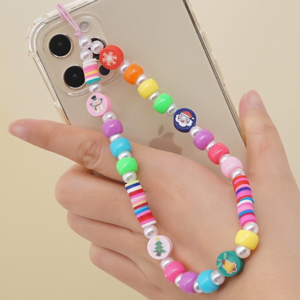 Factory direct supply handmade beaded mobile phone lanyard bluetooth speaker lanyard flashlight fan selfie stick U disk sling
