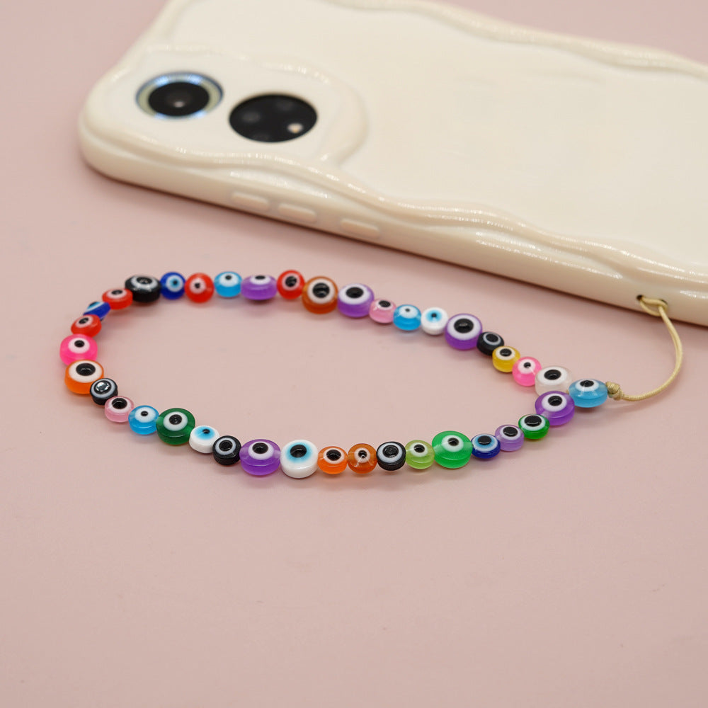 Factory direct supply handmade beaded mobile phone lanyard bluetooth speaker lanyard flashlight fan selfie stick U disk sling