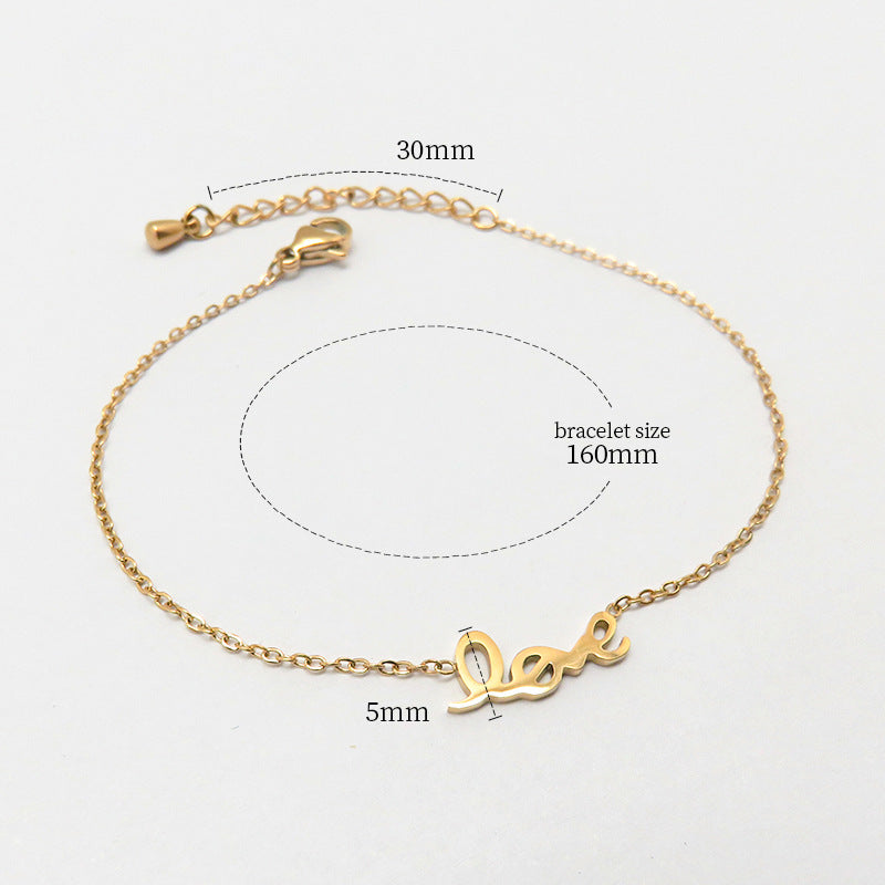 Justop European and American Twist Chain Vintage Cross-Border Jewelry Stainless Steel Bracelet Electroplated 18K Gold Adjustable Bracelet