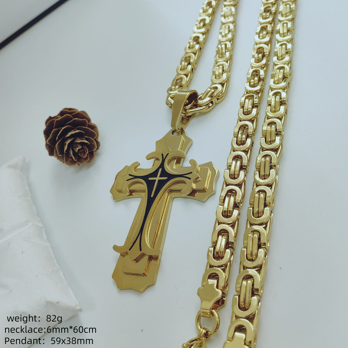 Factory direct Amazon AliExpress European and American fashion personality stainless steel men's pendant necklace wholesale