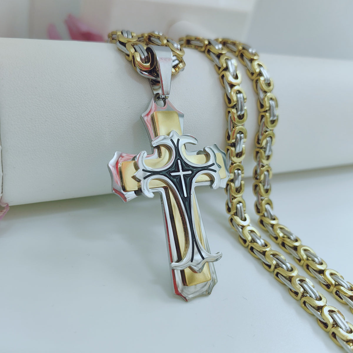 Factory direct Amazon AliExpress European and American fashion personality stainless steel men's pendant necklace wholesale