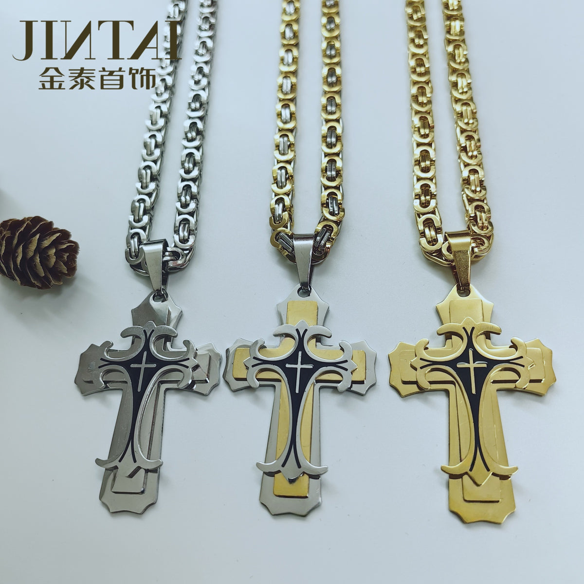 Factory direct Amazon AliExpress European and American fashion personality stainless steel men's pendant necklace wholesale