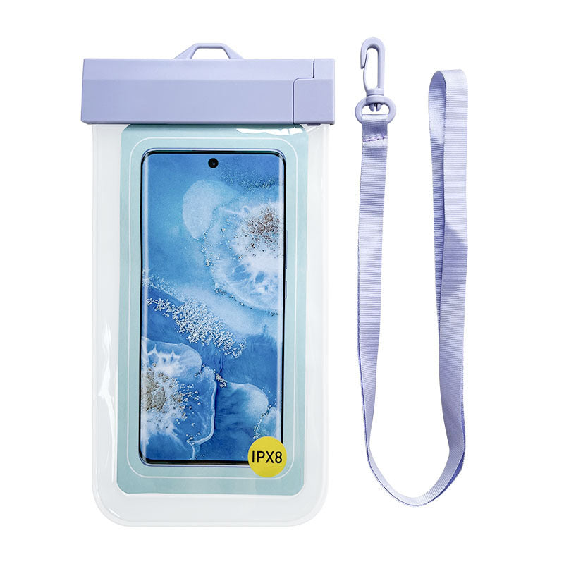 Cross-Border Mobile Phone Waterproof Bag with Touch Screen, Swimming Airbag Mobile Phone Case, Outdoor Rafting Portable Takeaway Transparent Mobile Phone Bag