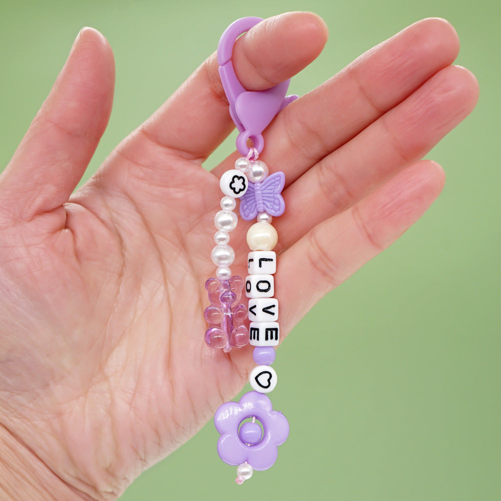 Factory direct supply handmade beaded mobile phone lanyard bluetooth speaker lanyard flashlight fan selfie stick U disk sling